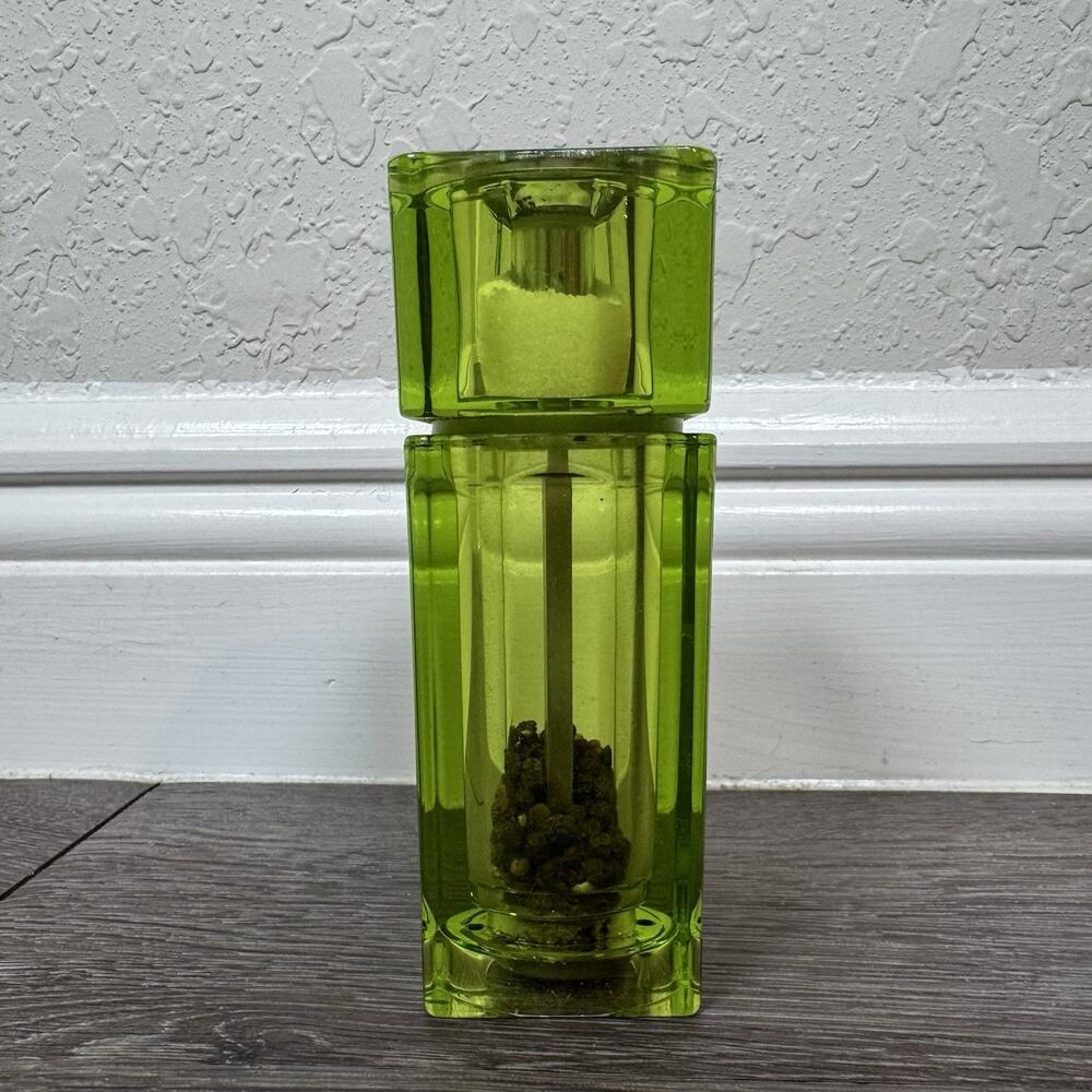Cole & Mason H33506P Cube Clear Salt Shaker and Pepper Mill Combination 2 in 1